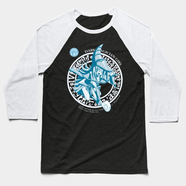 Dark Magician Girl (Sky Blue) Baseball T-Shirt by CentuStore